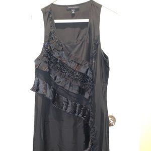 Banana republic black silk cocktail dress